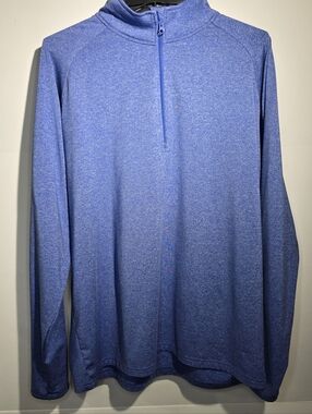 Sport-Tek Men’s Large Blue 1/4 Zip Pullover Athletic Performance Long Sleeve